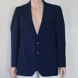 Vintage Retro 70s The Knack Blue Blazer USA Union Made Suit Jacket Men's 46